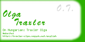 olga traxler business card
